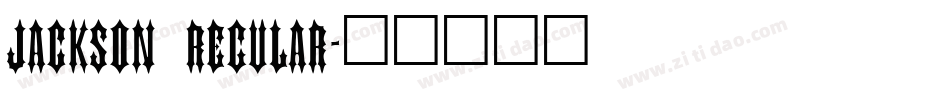 Jackson Regular字体转换
